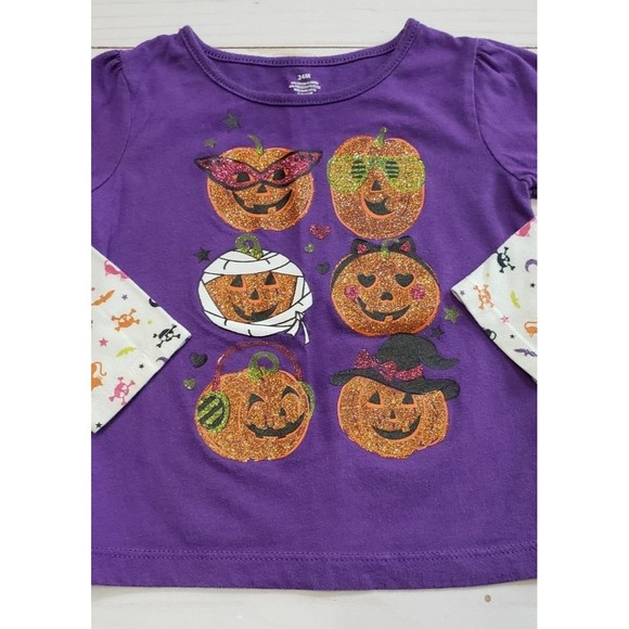 Sparkly Pumpkin Halloween Shirt Girls 24 Months - Picture 2 of 3